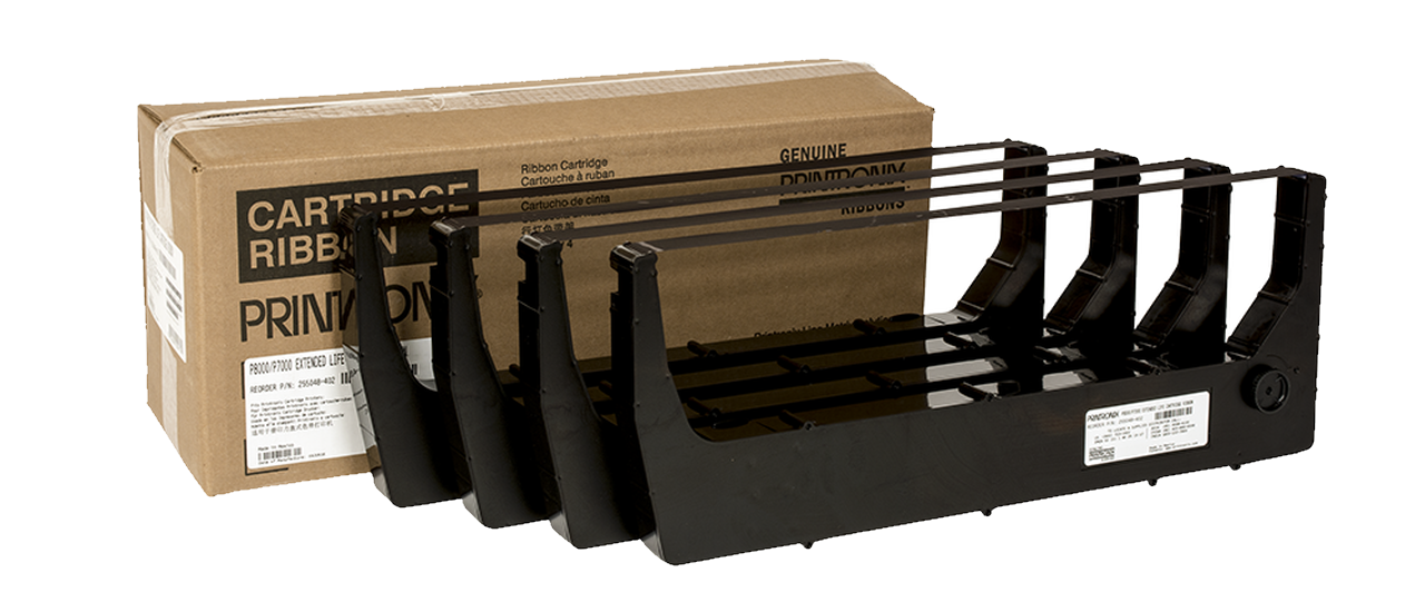 Printronix P7/P8 Cartridge Ribbons - Extended Life - 4 Pack - 255048-401